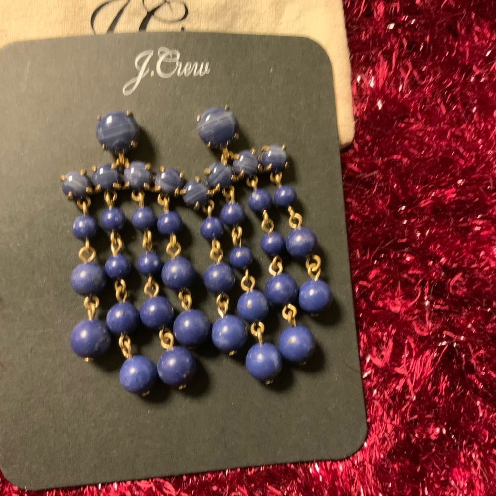 (REDUCED) NEW—J CREW BEADED DANGLE EARRINGS